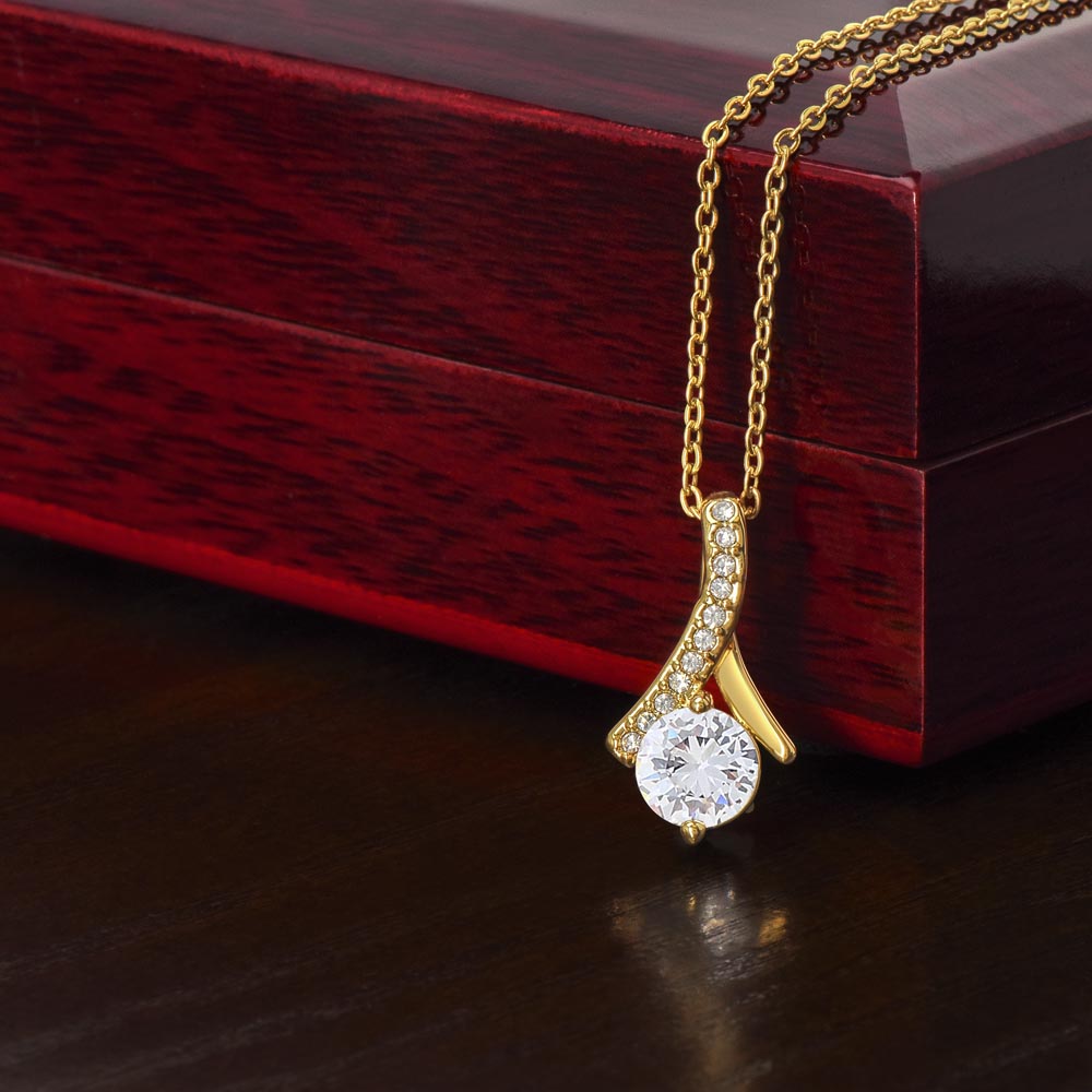 Collana Elegante con Ciondolo a Fiocco e Zircone | Regalo di Luce per Lei