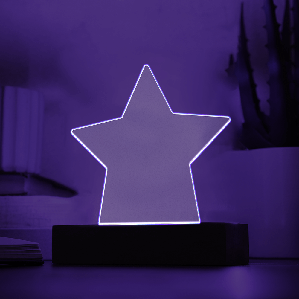 Engraved Acrylic Star Plaque