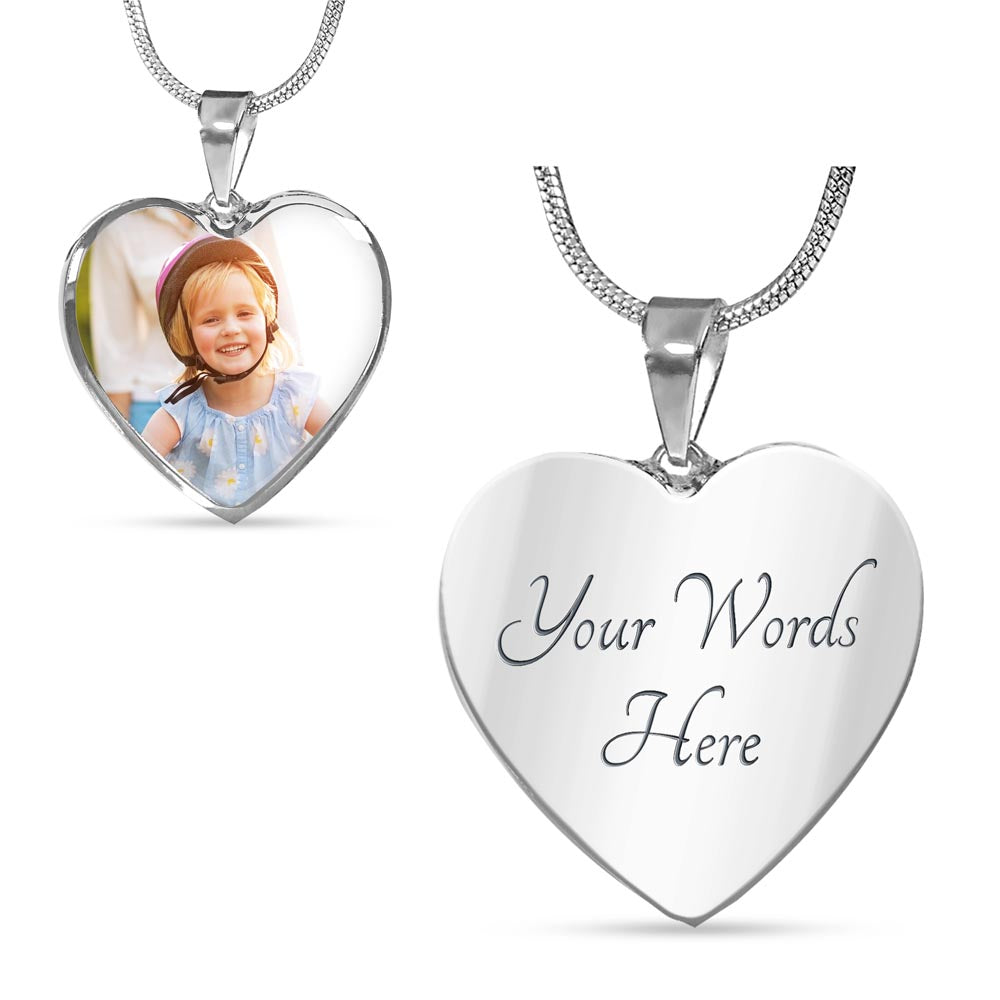 Collana con Ciondolo a Cuore Personalizzato - Incisione Nome & Data