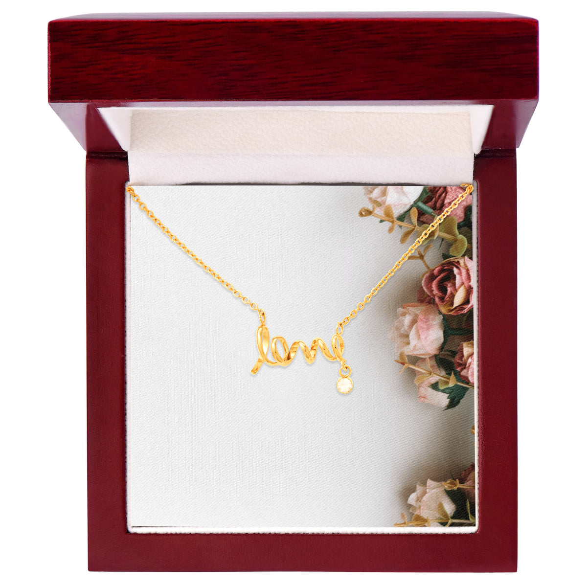 Collana con Scritta Love in Corsivo Elegante | Regalo Romantico per Lei
