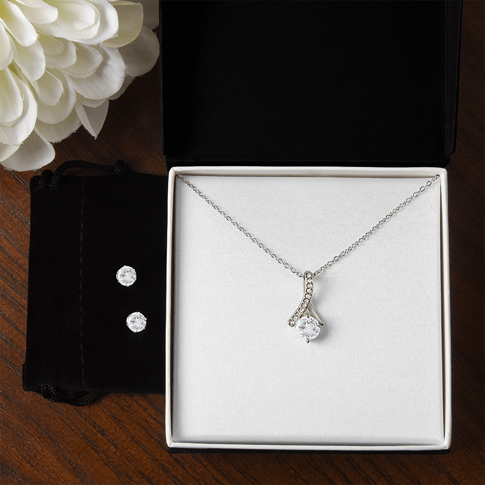 Set Parure Collana e Orecchini con Zirconi | Regalo Elegante per Lei