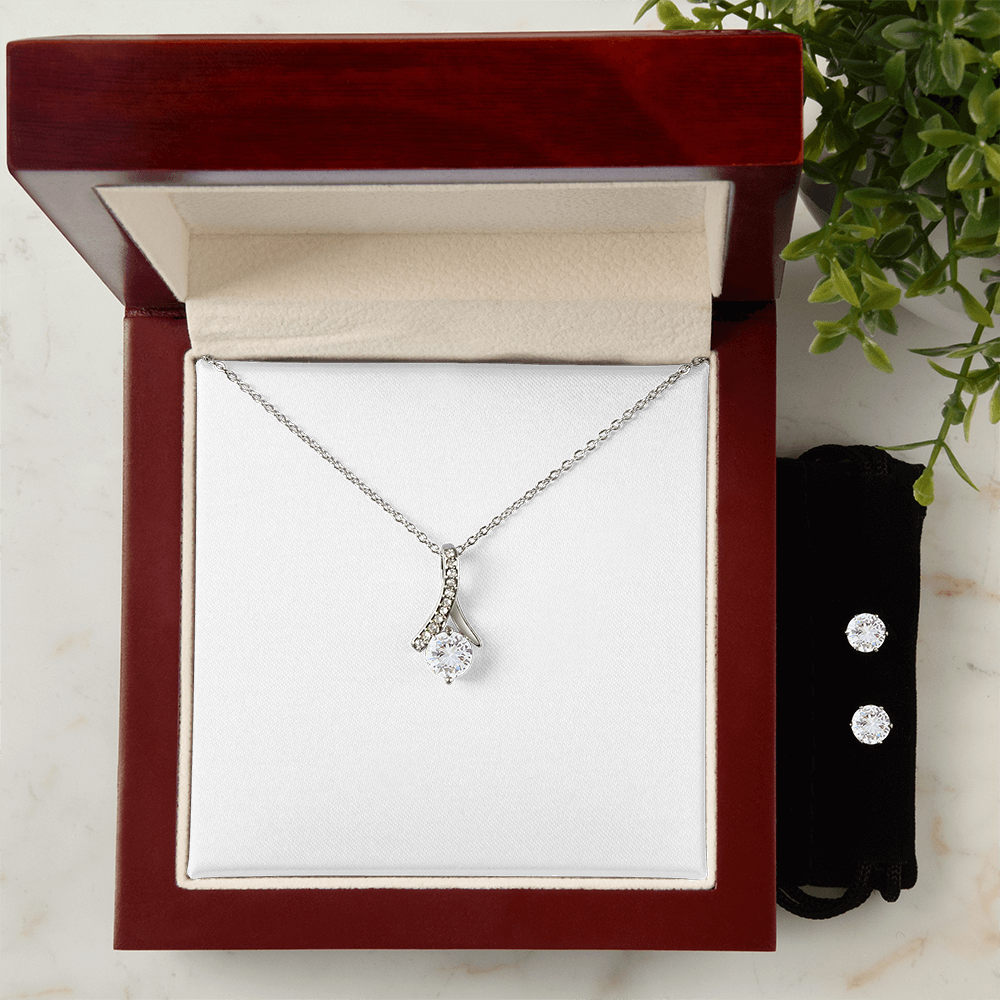 Set Parure Collana e Orecchini con Zirconi | Regalo Elegante per Lei