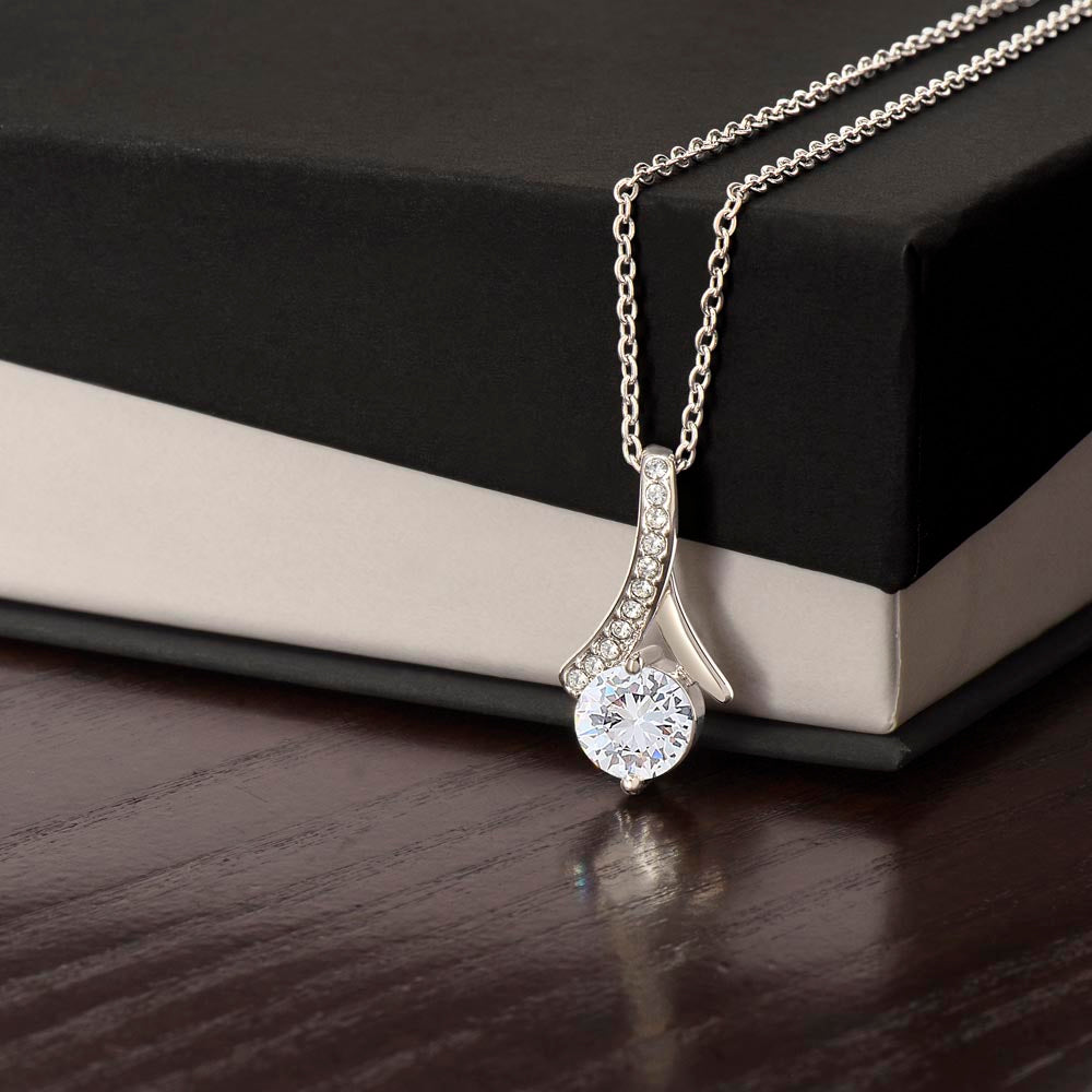 Collana Elegante con Ciondolo a Fiocco e Zircone | Regalo di Luce per Lei