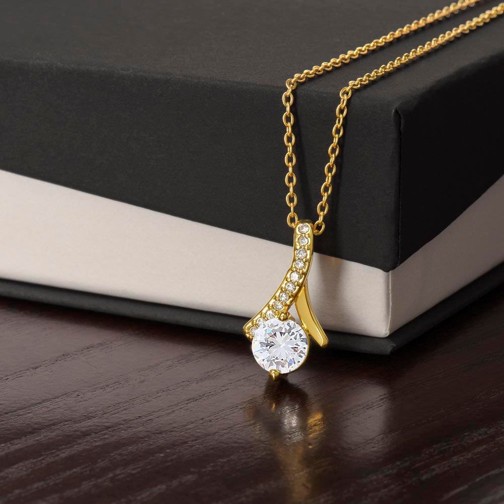 Collana Elegante con Ciondolo a Fiocco e Zircone | Regalo di Luce per Lei