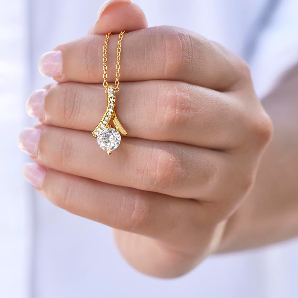 Collana Elegante con Ciondolo a Fiocco e Zircone | Regalo di Luce per Lei