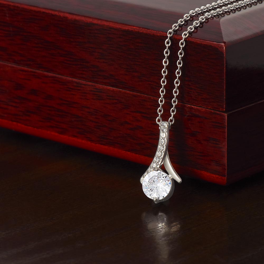 Collana Elegante con Ciondolo a Fiocco e Zircone | Regalo di Luce per Lei