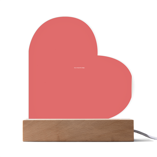 Targa a Cuore in Acrilico Personalizzata con Luce LED | Regalo Luminoso Unico
