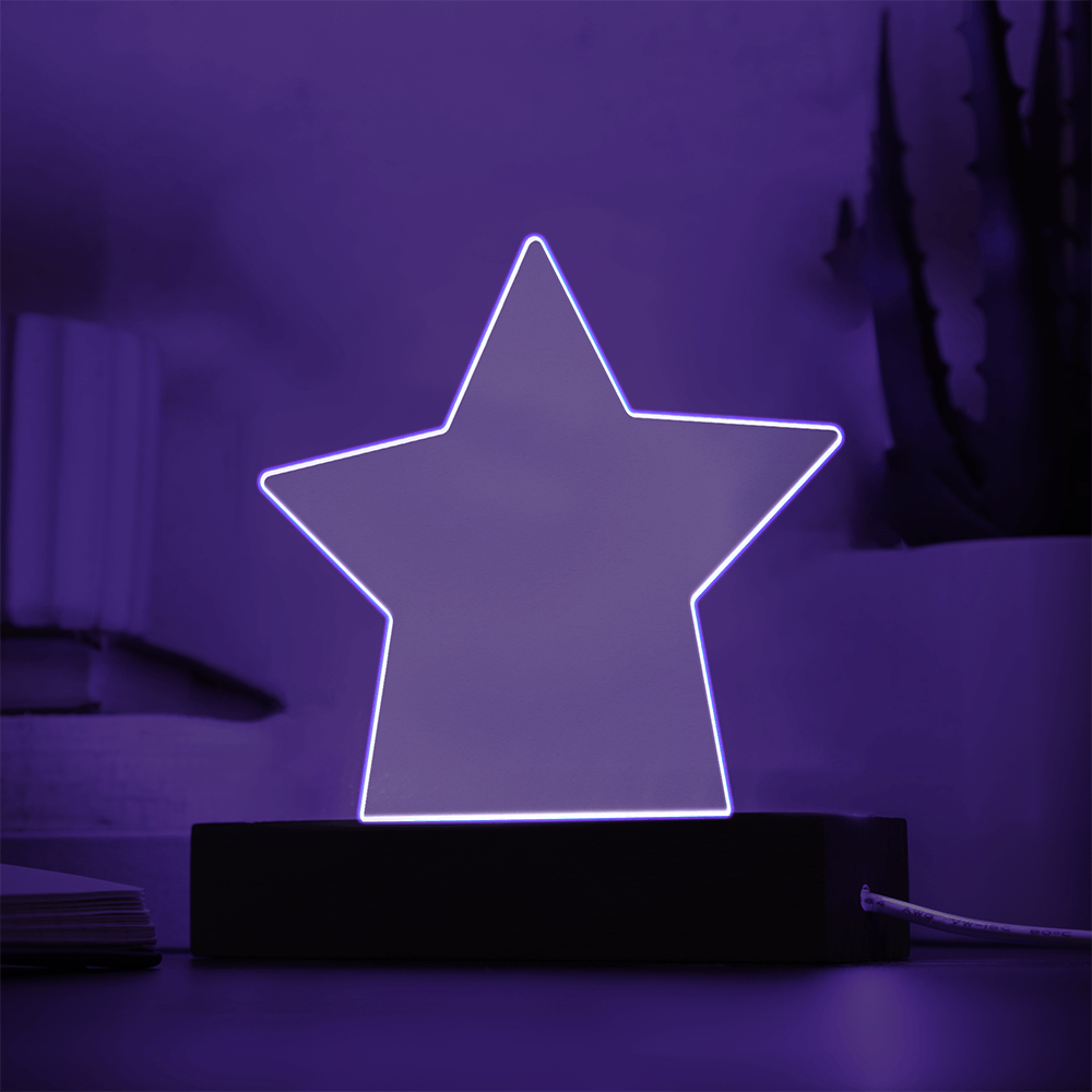 Engraved Acrylic Star Plaque