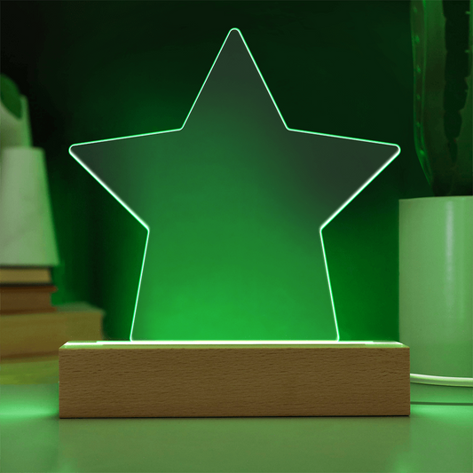 Engraved Acrylic Star Plaque
