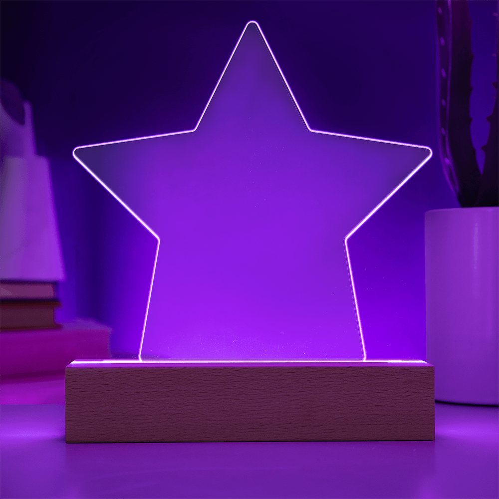 Engraved Acrylic Star Plaque