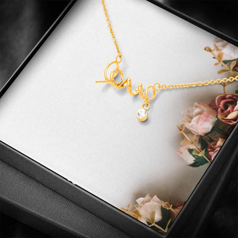 Collana con Scritta Love in Corsivo Elegante | Regalo Romantico per Lei