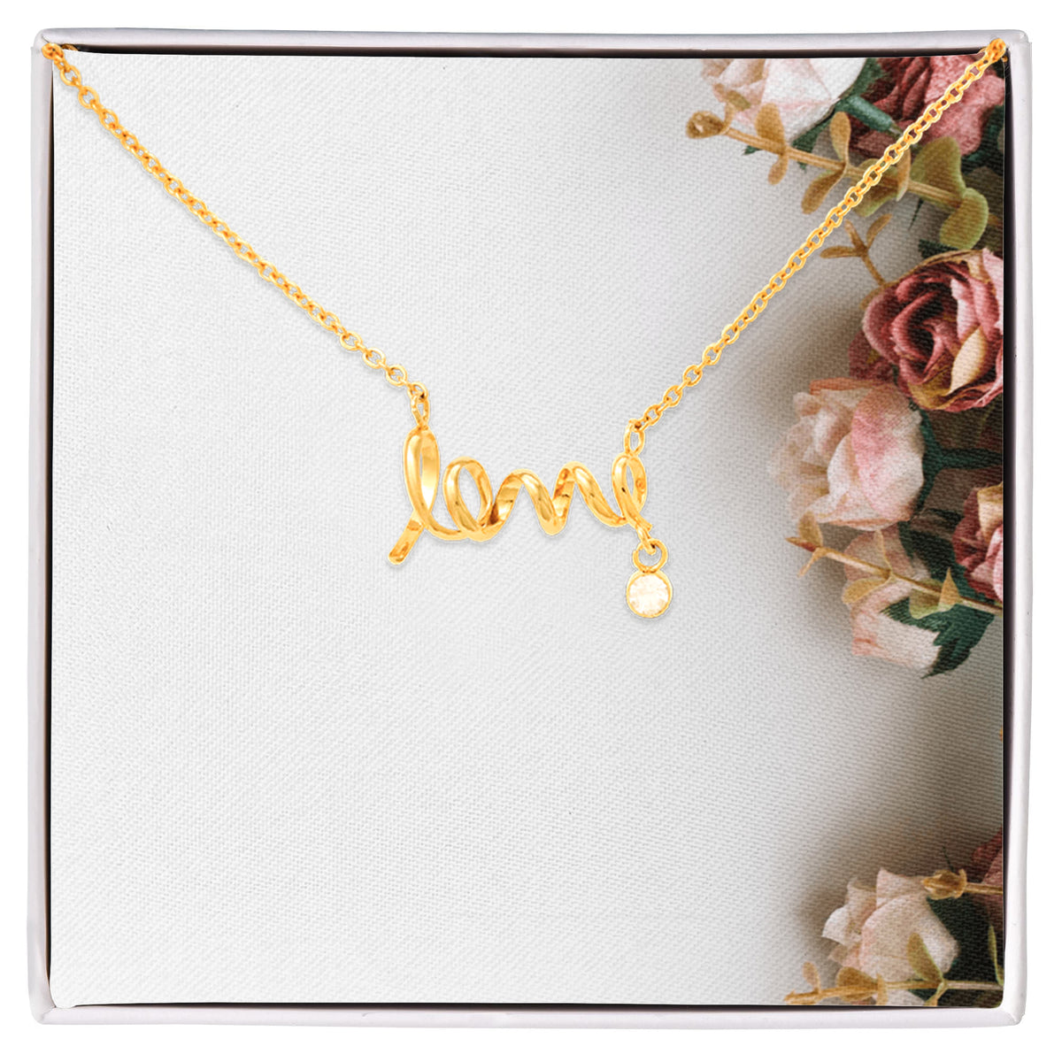Collana con Scritta Love in Corsivo Elegante | Regalo Romantico per Lei