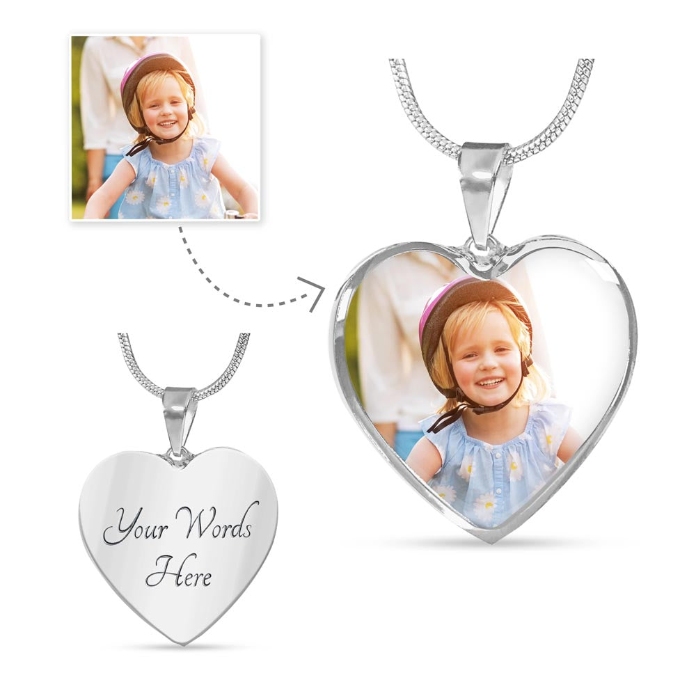Collana con Ciondolo a Cuore Personalizzato - Incisione Nome & Data