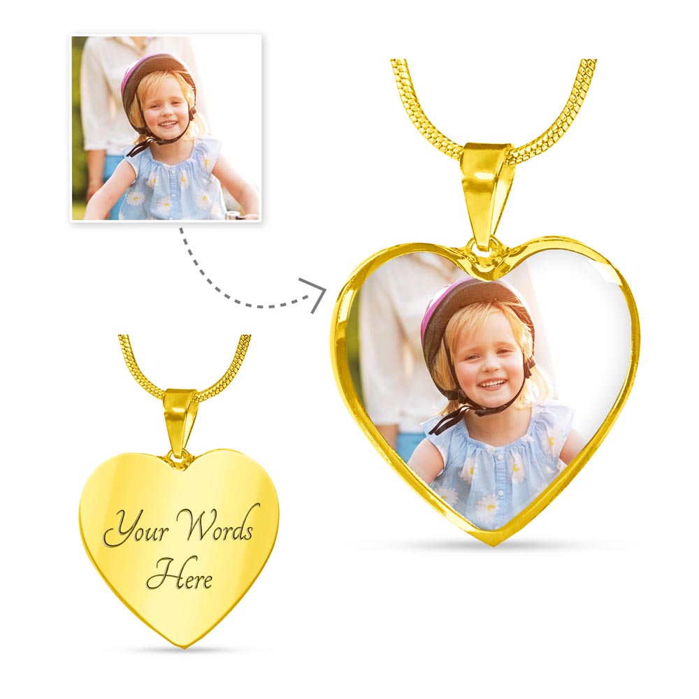 Collana con Ciondolo a Cuore Personalizzato - Incisione Nome & Data